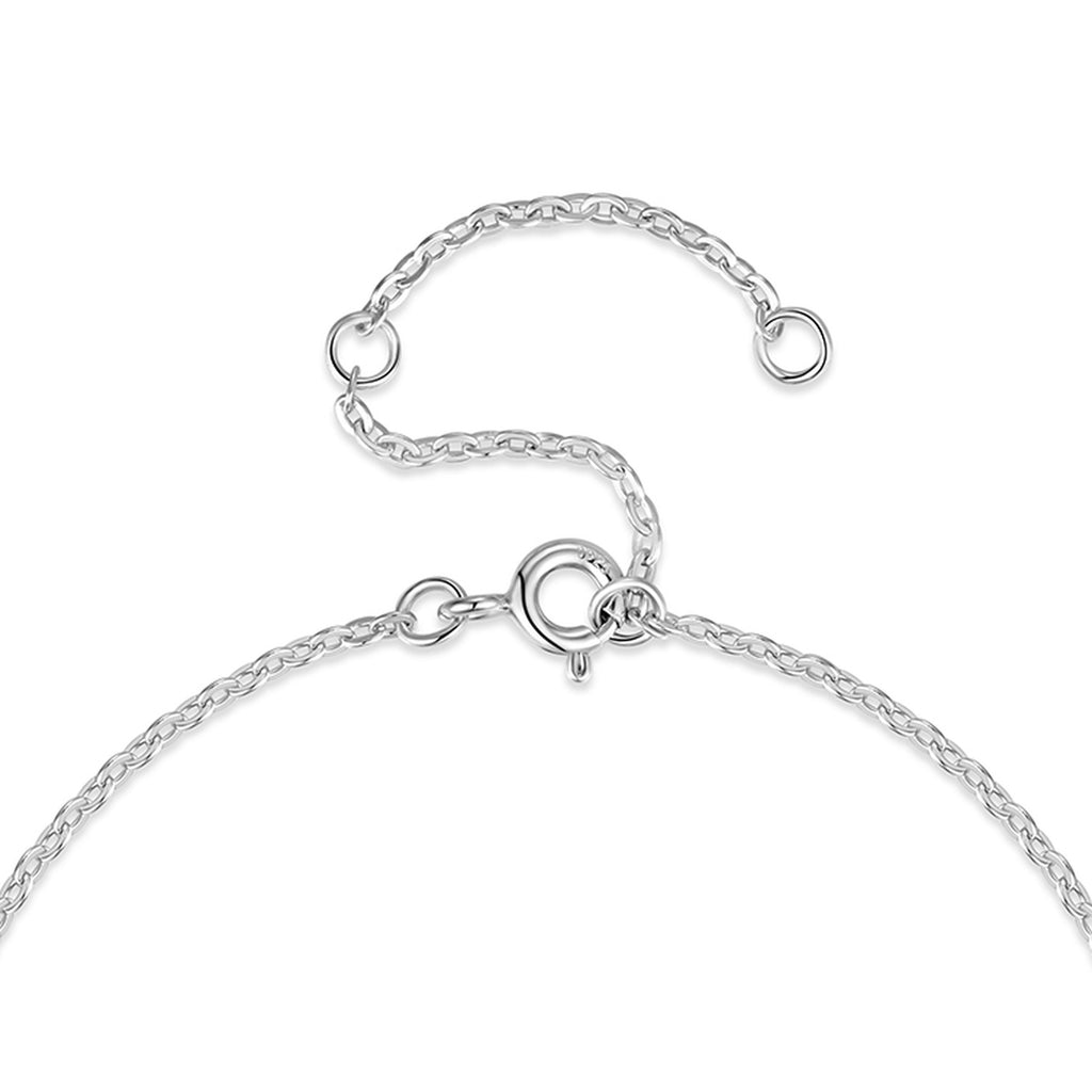 Perletta Moissanite Beaded Bracelet in Sterling Silver — detail