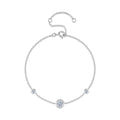 Perletta Moissanite Beaded Bracelet in Sterling Silver