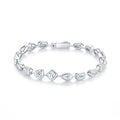 Rombi Moissanite Chain Bracelet in Sterling Silver