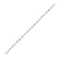 Rombi Moissanite Chain Bracelet in Sterling Silver