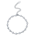 Graduata Moissanite Station Bracelet in Sterling Silver