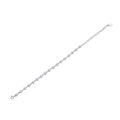Graduata Moissanite Station Bracelet in Sterling Silver