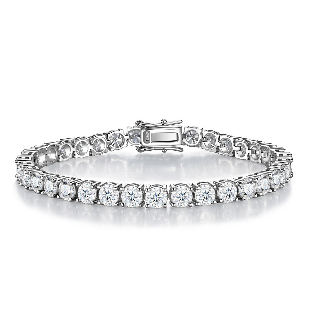 Bezella Moissanite Tennis Bracelet in Sterling Silver