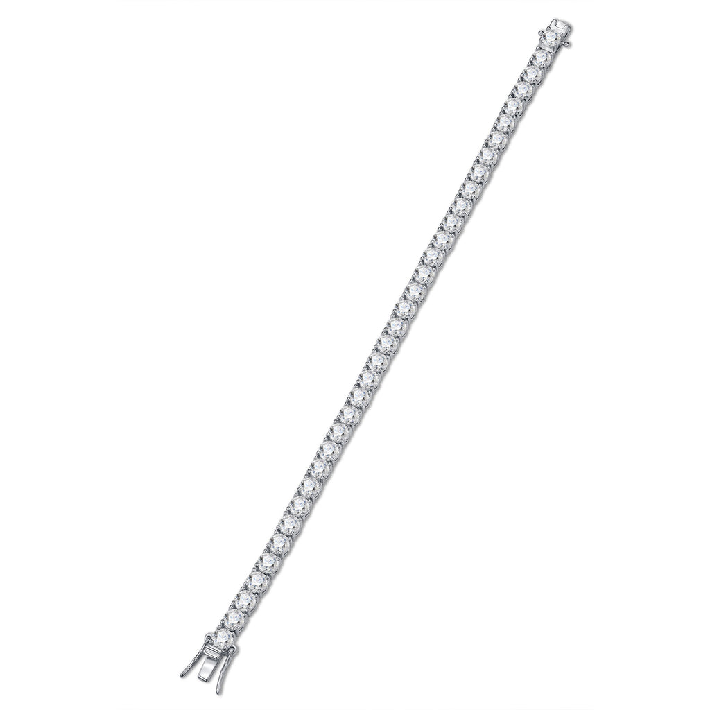 Bezella Moissanite Tennis Bracelet in Sterling Silver