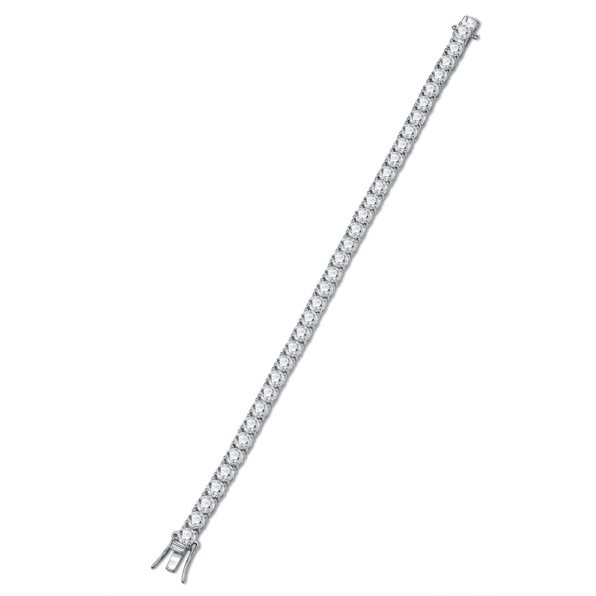 Bezella Moissanite Tennis Bracelet in Sterling Silver