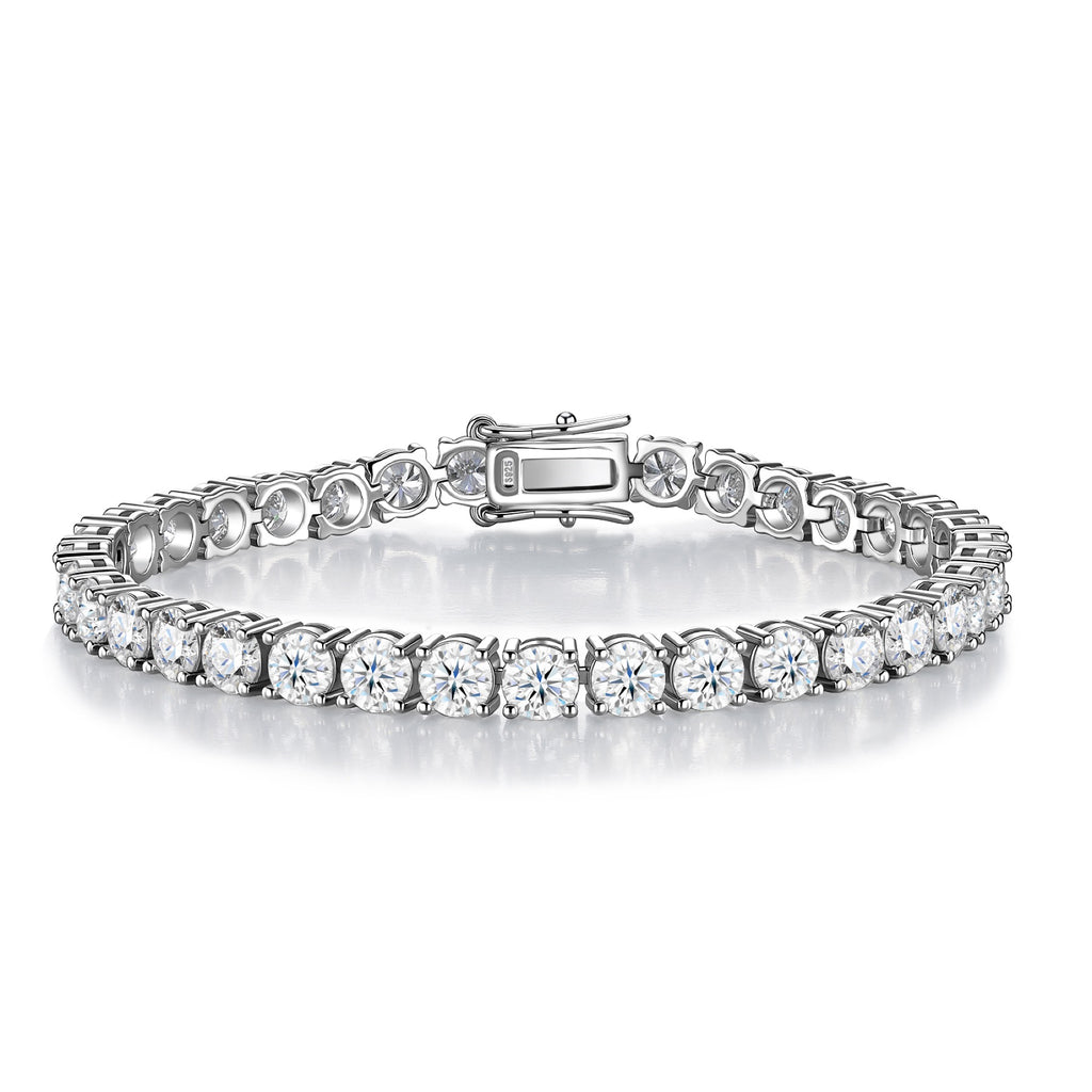 Bezella Moissanite Tennis Bracelet in Sterling Silver