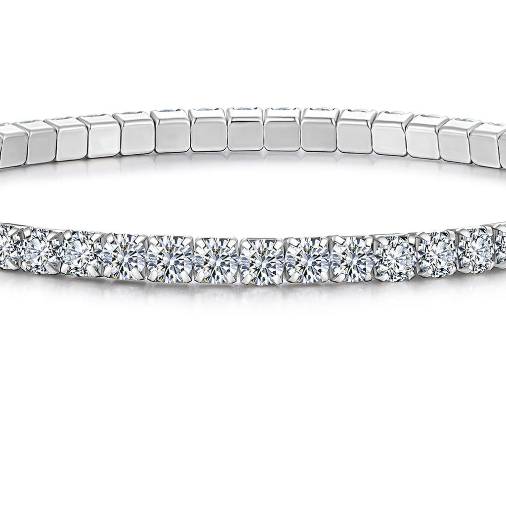 Filo Moissanite Tennis Bracelet in Sterling Silver — detail