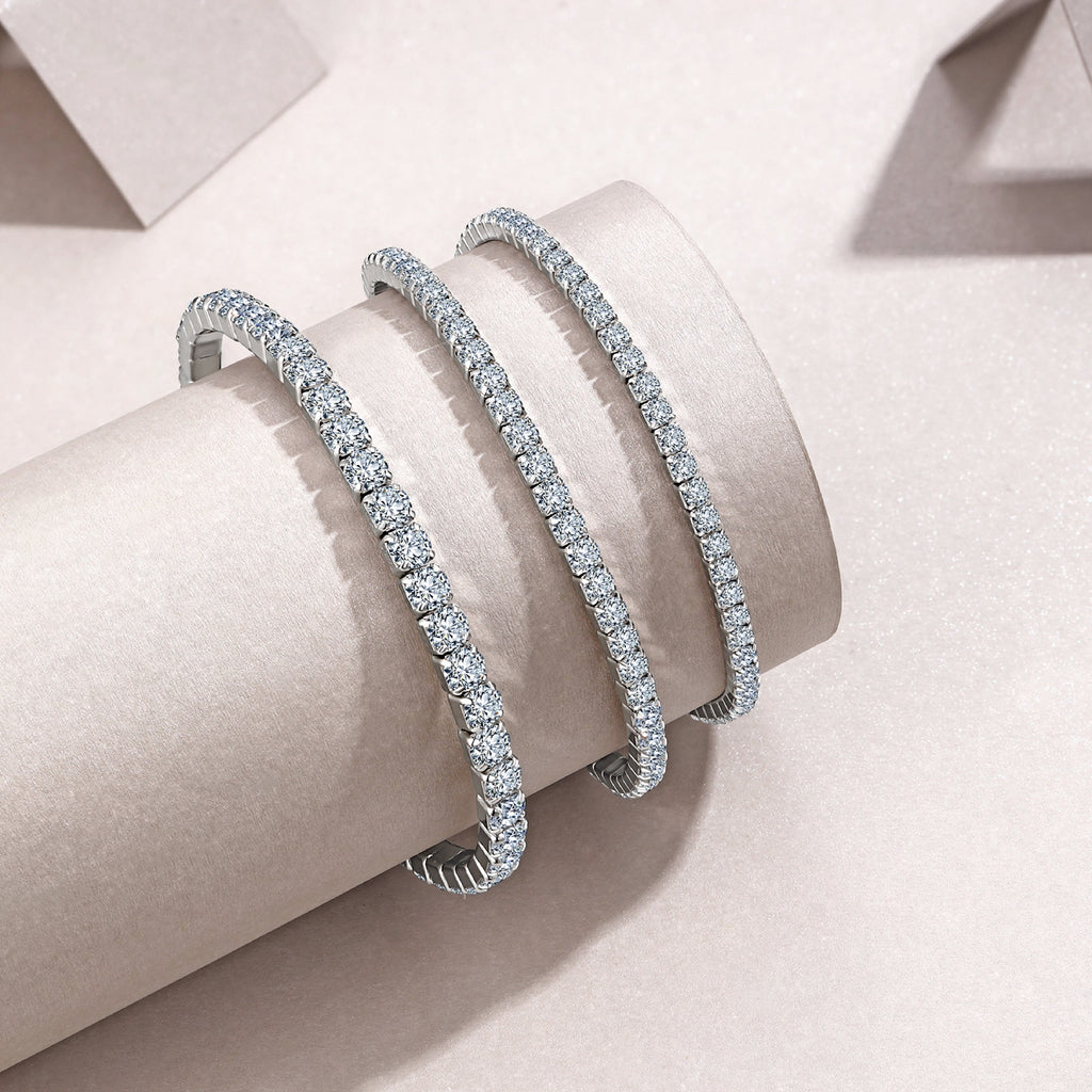 Filo Moissanite Tennis Bracelet in Sterling Silver