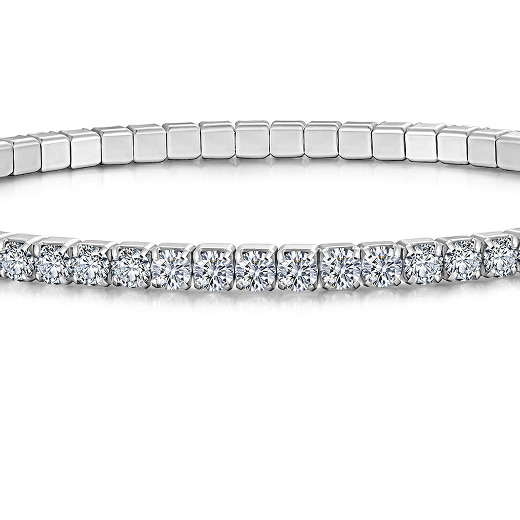 Filina Moissanite Tennis Bracelet in Sterling Silver — detail