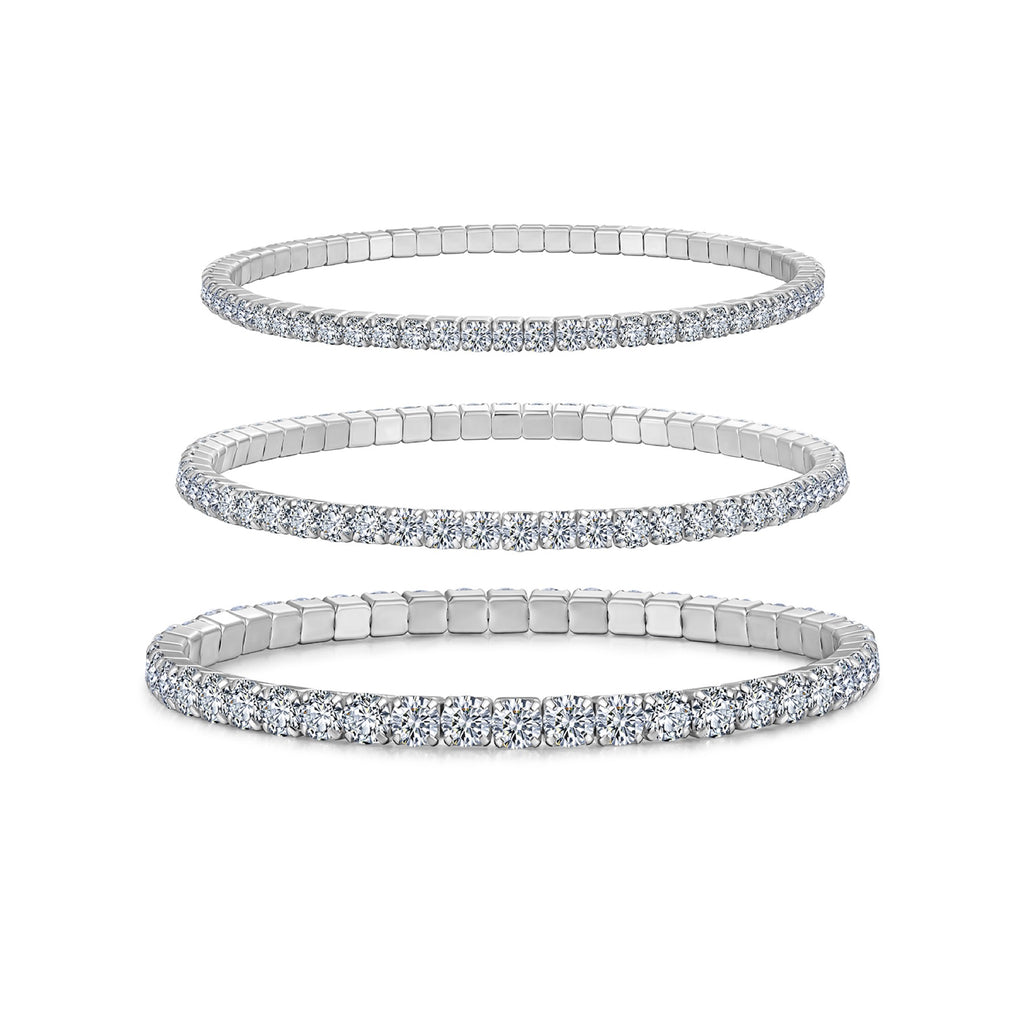 Filina Moissanite Tennis Bracelet in Sterling Silver