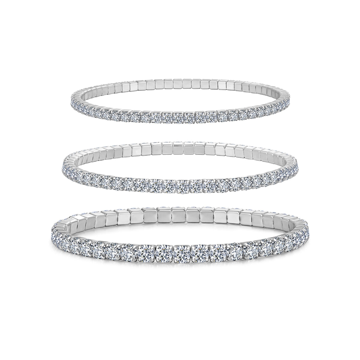 Filina Moissanite Tennis Bracelet in Sterling Silver