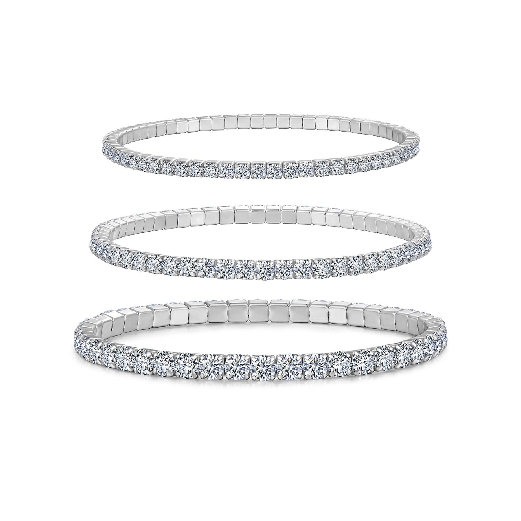 Filina Moissanite Tennis Bracelet in Sterling Silver