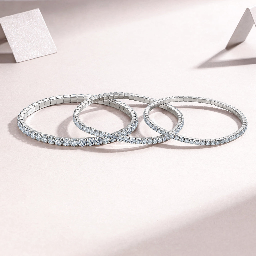 Sempiterna Moissanite Tennis Bracelet in Sterling Silver