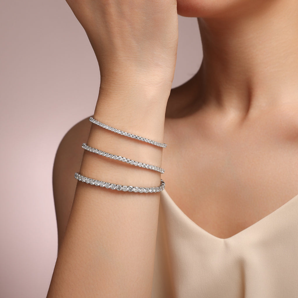 Sempiterna Moissanite Tennis Bracelet in Sterling Silver