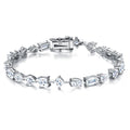 Miscela Moissanite Tennis Bracelet in Sterling Silver