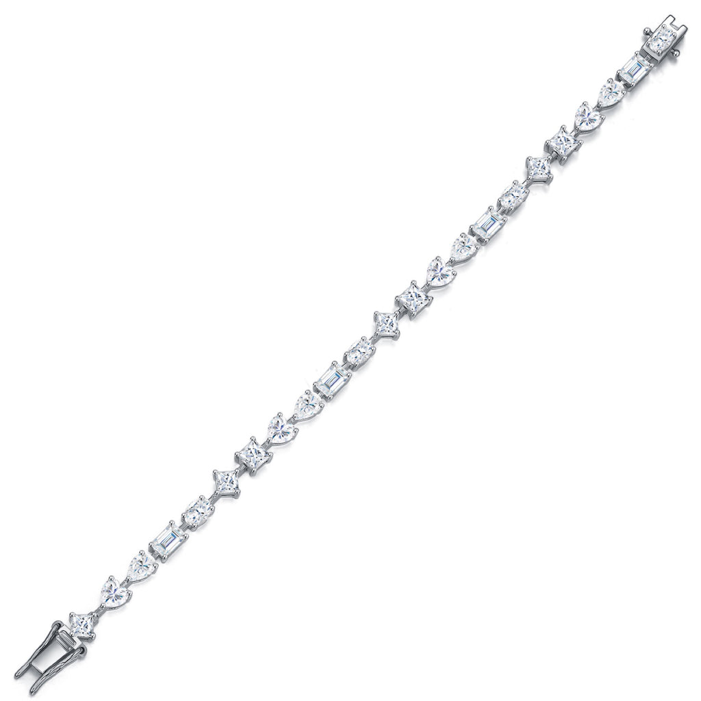 Miscela Moissanite Tennis Bracelet in Sterling Silver