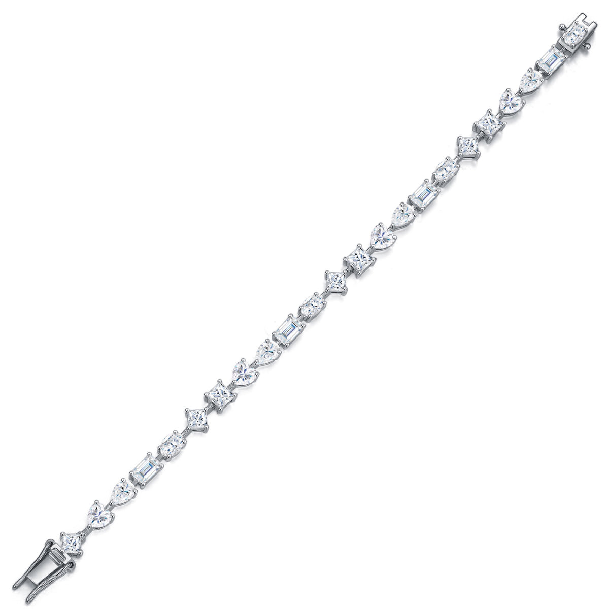 Miscela Moissanite Tennis Bracelet in Sterling Silver
