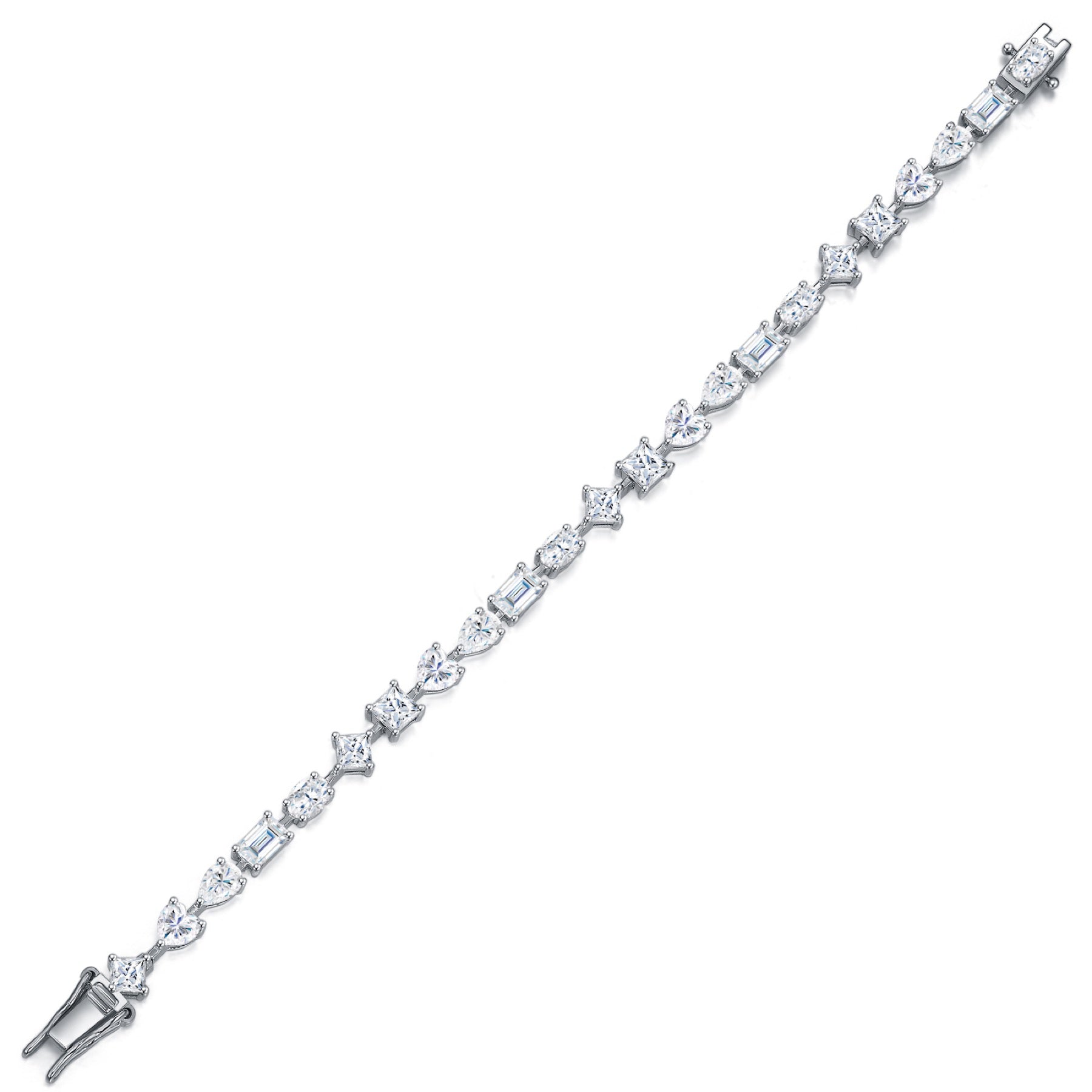 Miscela Moissanite Tennis Bracelet in Sterling Silver