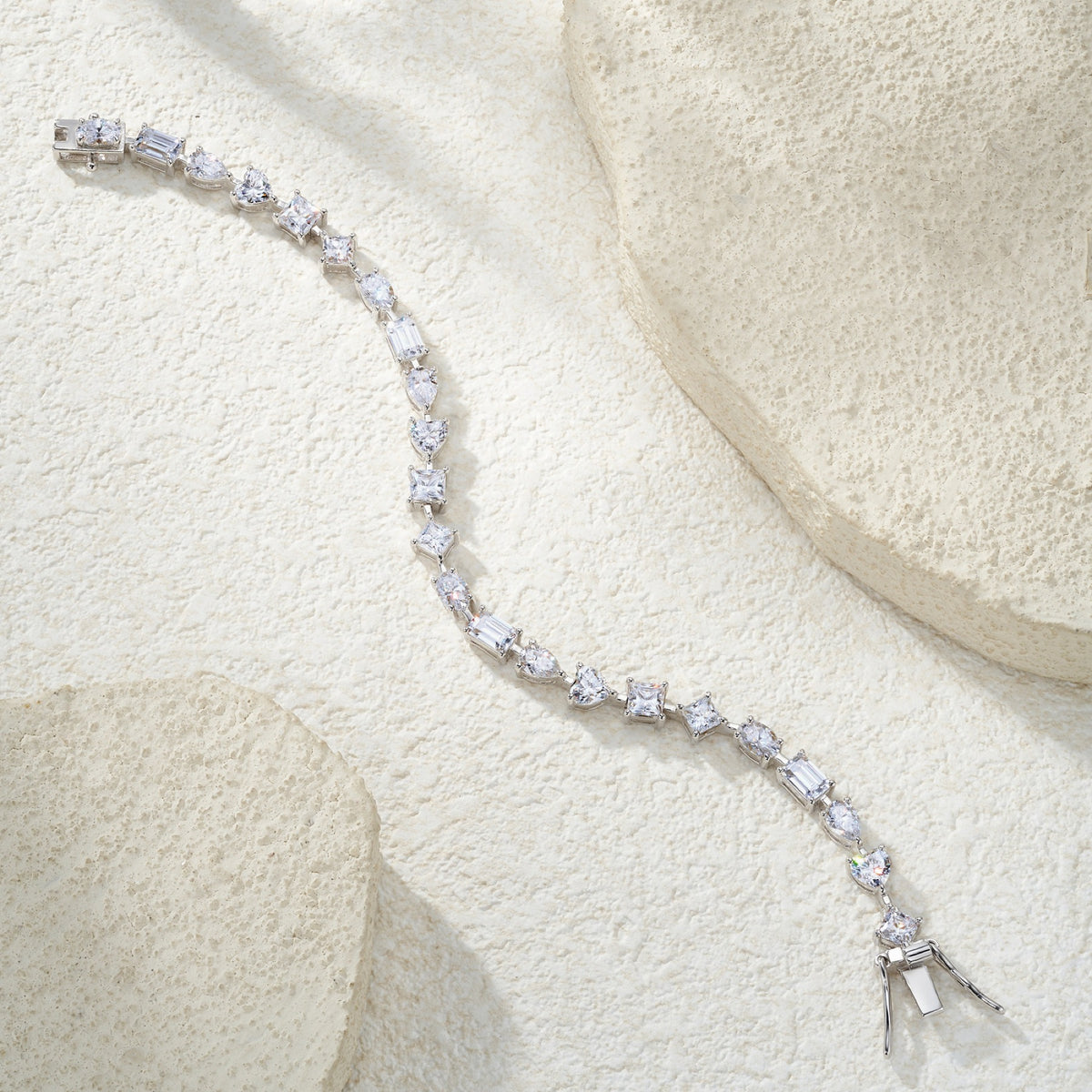 Miscela Moissanite Tennis Bracelet in Sterling Silver