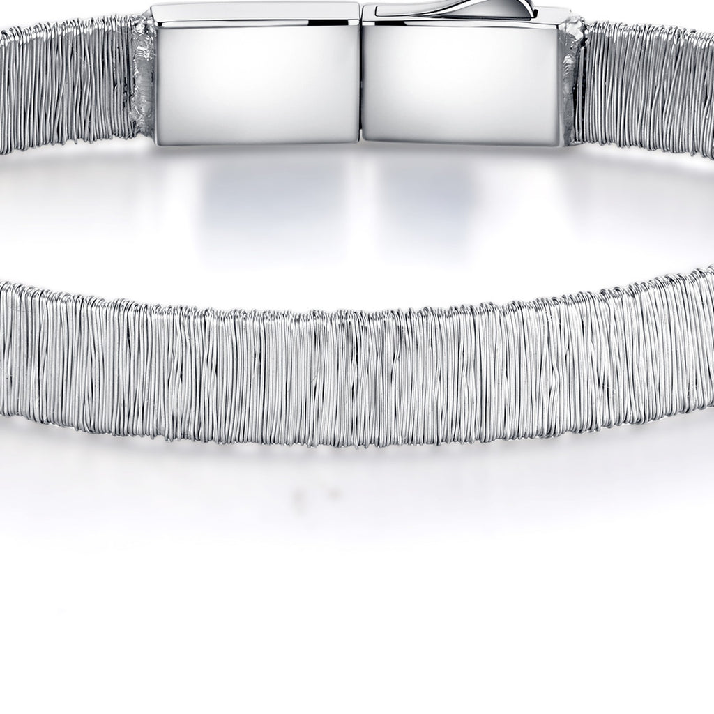 Tessuto Moissanite Bracelet in Sterling Silver — detail