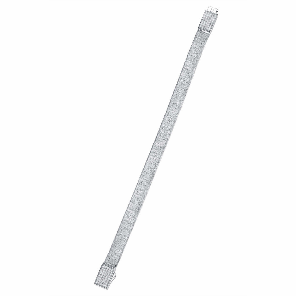 Tessuto Moissanite Bracelet in Sterling Silver