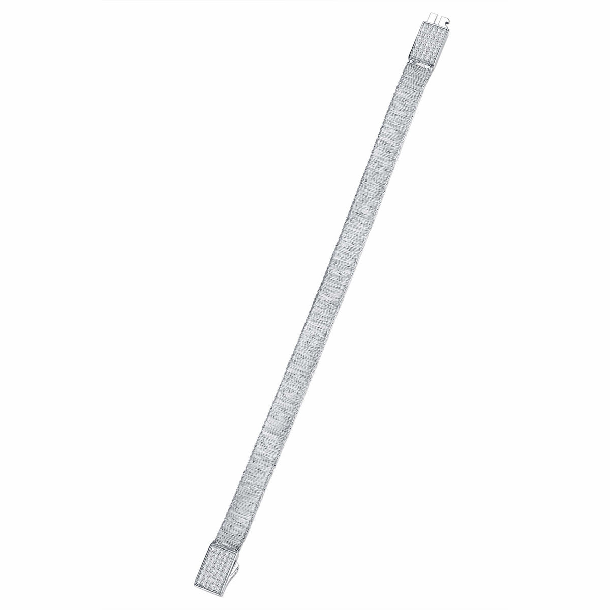 Tessuto Moissanite Bracelet in Sterling Silver
