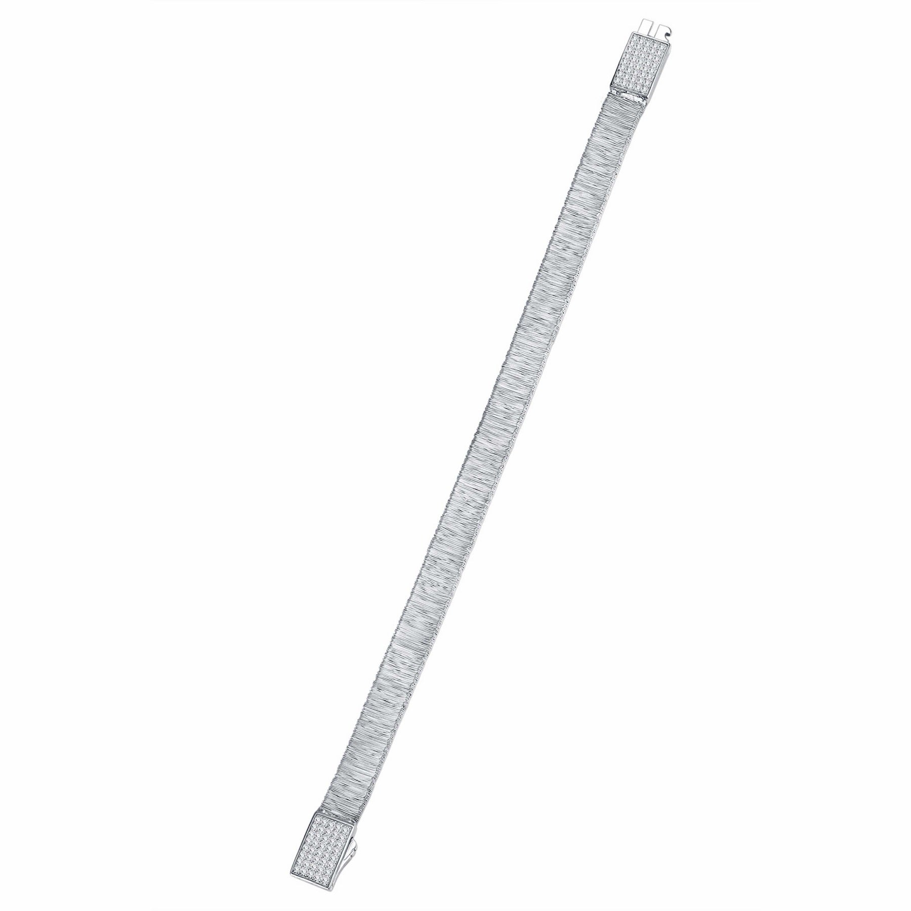 Tessuto Moissanite Bracelet in Sterling Silver