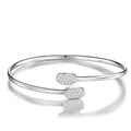 Aperta Moissanite Cuff Bracelet in Sterling Silver