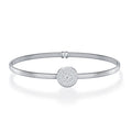 Discocuff Moissanite Cuff Bracelet in Sterling Silver