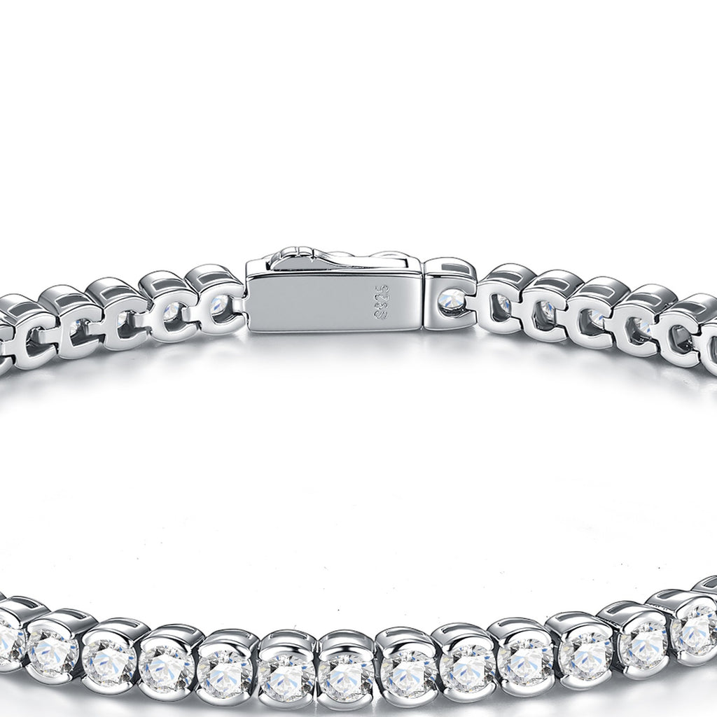 Tondissima Moissanite Tennis Bracelet in Sterling Silver — detail
