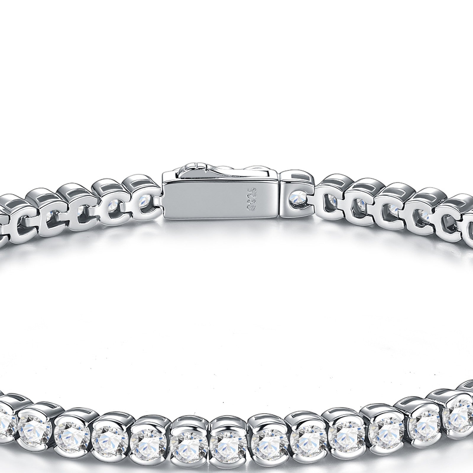 Tondissima Moissanite Tennis Bracelet in Sterling Silver — detail