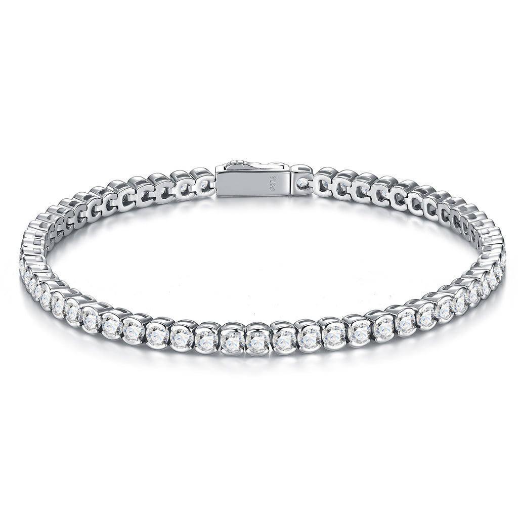 Tondissima Moissanite Tennis Bracelet in Sterling Silver