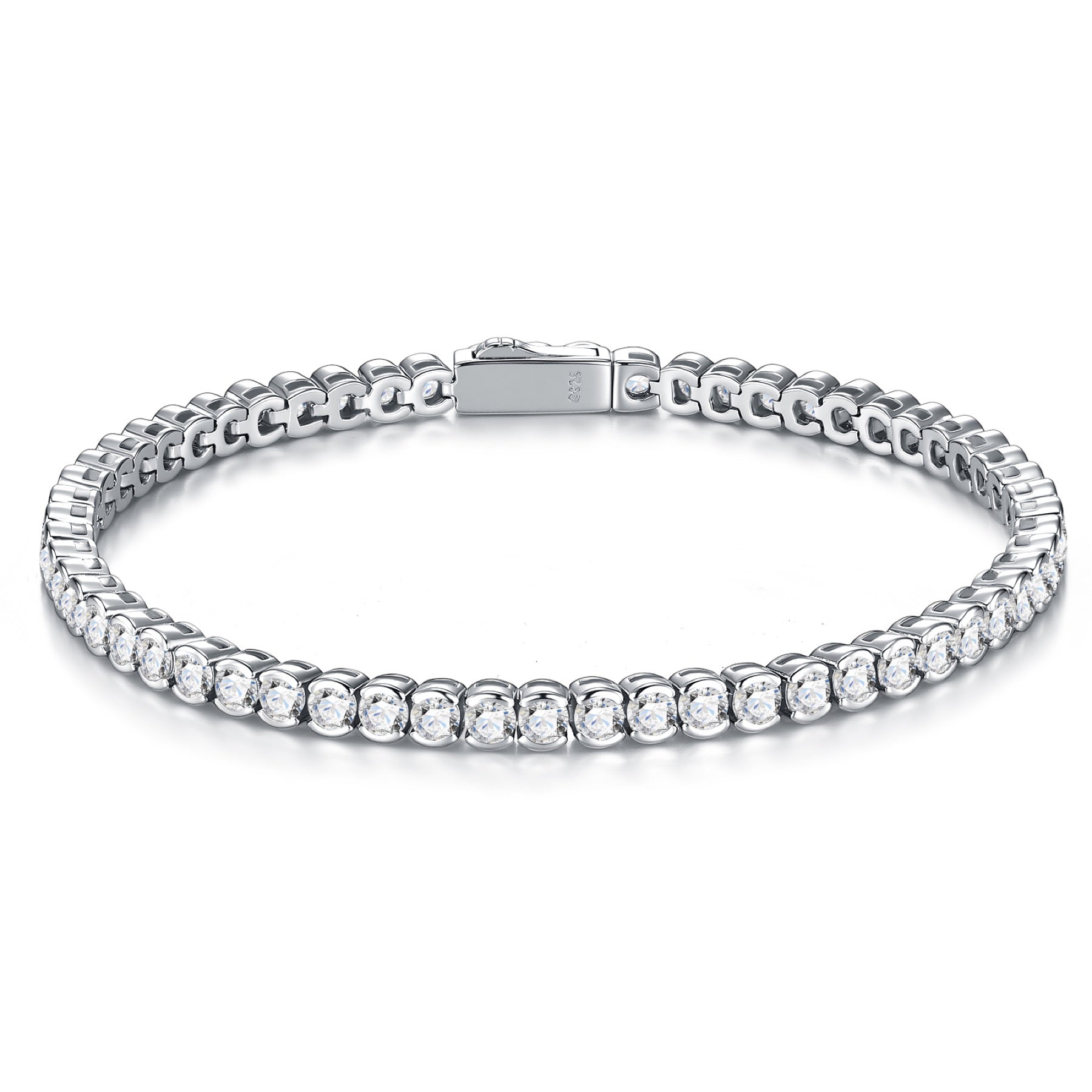 Tondissima Moissanite Tennis Bracelet in Sterling Silver