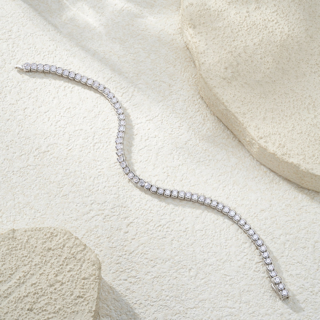 Tondissima Moissanite Tennis Bracelet in Sterling Silver