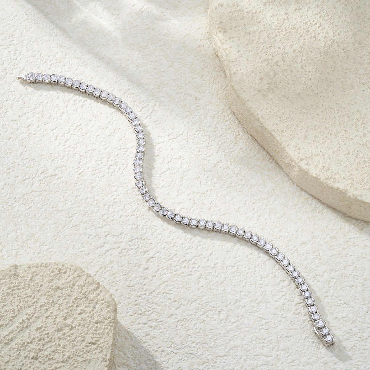 Tondissima Moissanite Tennis Bracelet in Sterling Silver
