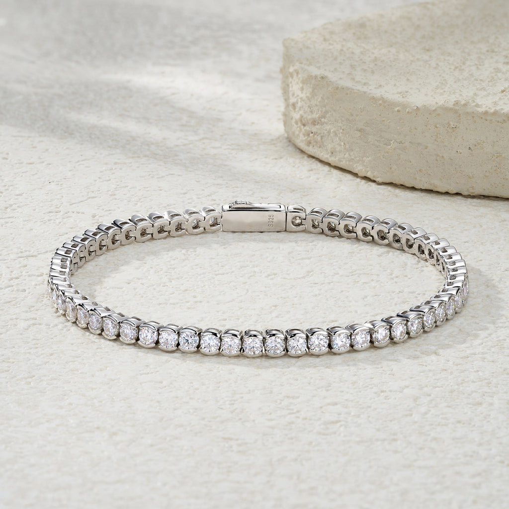 Tondissima Moissanite Tennis Bracelet in Sterling Silver