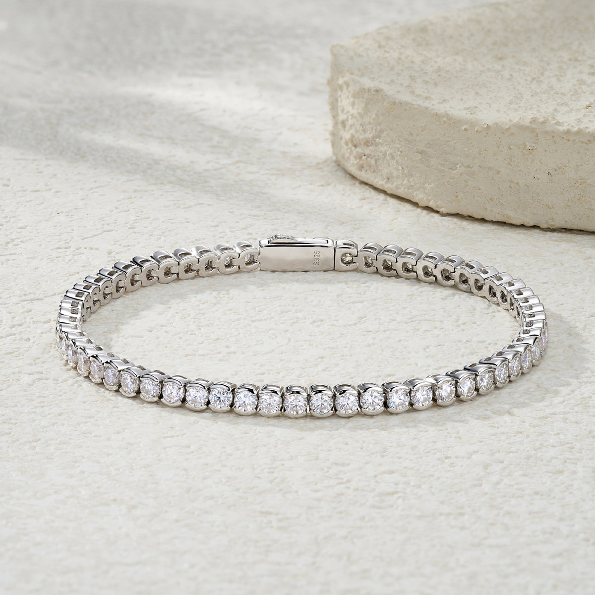 Tondissima Moissanite Tennis Bracelet in Sterling Silver