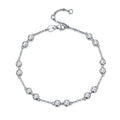 Stazioncina Moissanite Station Bracelet in Sterling Silver