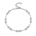 Stazioncina Moissanite Station Bracelet in Sterling Silver