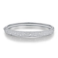 Duna Moissanite Bangle Bracelet in Sterling Silver