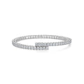 Avvolgente Moissanite Cuff Bracelet in Sterling Silver