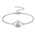 Puntolino Moissanite Chain Bracelet in Sterling Silver