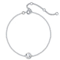 Puntolino Moissanite Chain Bracelet in Sterling Silver