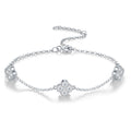 Trifoglietto Moissanite Chain Bracelet in Sterling Silver