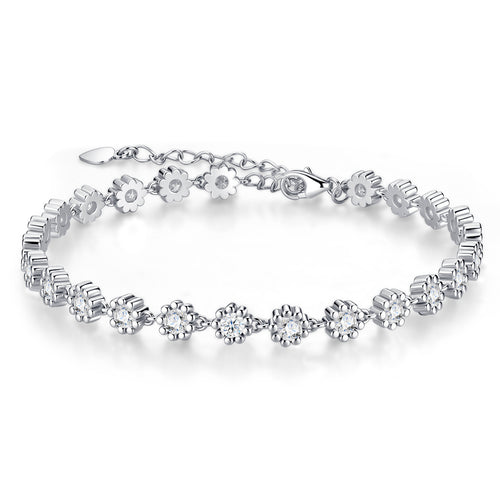 Astrina Moissanite Tennis Bracelet in Sterling Silver