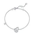 Cuorlino Moissanite Chain Bracelet in Sterling Silver