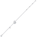 Cuorlino Moissanite Chain Bracelet in Sterling Silver