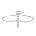 Crocina Moissanite Chain Bracelet in Sterling Silver