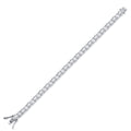 Quadrotonda Moissanite Tennis Bracelet in Sterling Silver