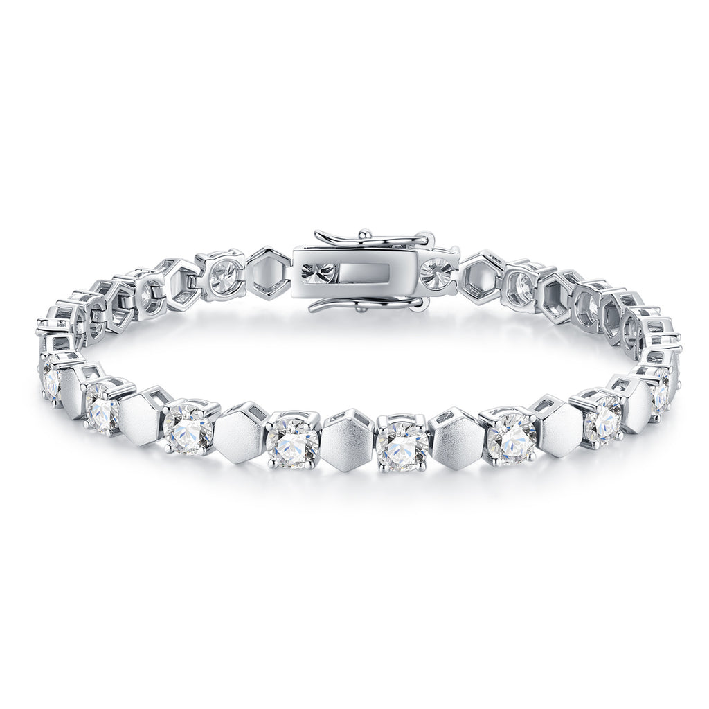 Sferetta Moissanite Tennis Bracelet in Sterling Silver